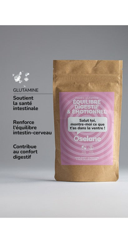 Équilibre Digestif & Émotionnel – Poudre de L-Glutamine | Oselane
